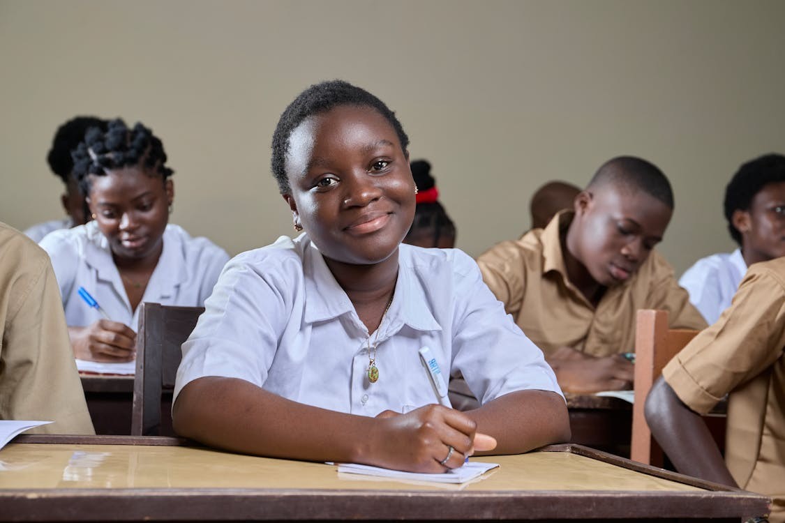 African students in classroom