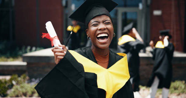 Graduate celebrating